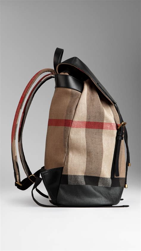 burberry backpack mens sale|Burberry small canvas check backpack.